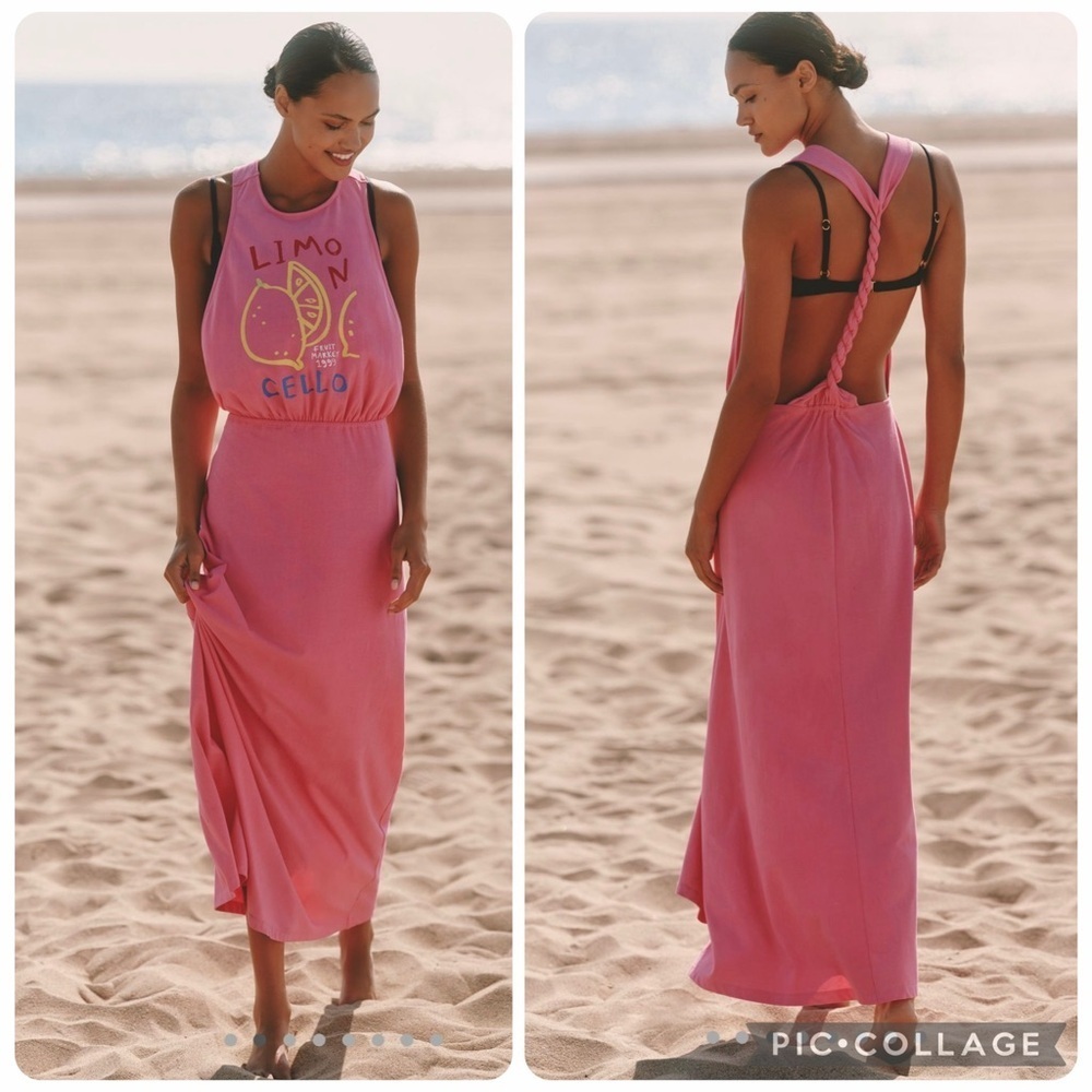 Anthropologie Jordan Nickson x Celandine Twist-Back T-Shirt Maxi Dress Size XL